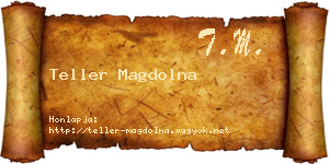 Teller Magdolna névjegykártya