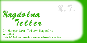 magdolna teller business card
